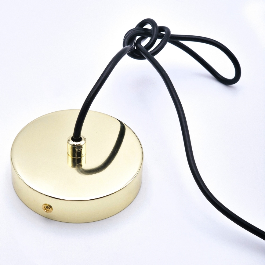 Kattokruunu johdossa HARMA 1xE27/15W/230V halkaisija 25 cm valkoinen/kulta