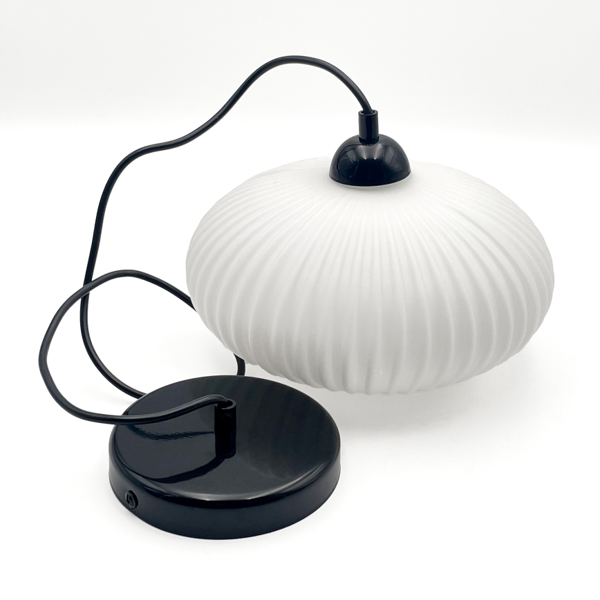 Kattokruunu johdossa HARMA 1xE27/15W/230V halkaisija 25 cm valkoinen/musta