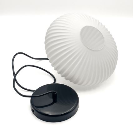 Kattokruunu johdossa HARMA 1xE27/15W/230V halkaisija 25 cm valkoinen/musta