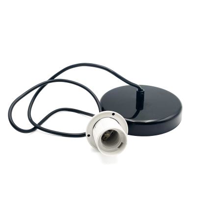 Kattokruunu johdossa HARMA 1xE27/15W/230V halkaisija 25 cm valkoinen/musta