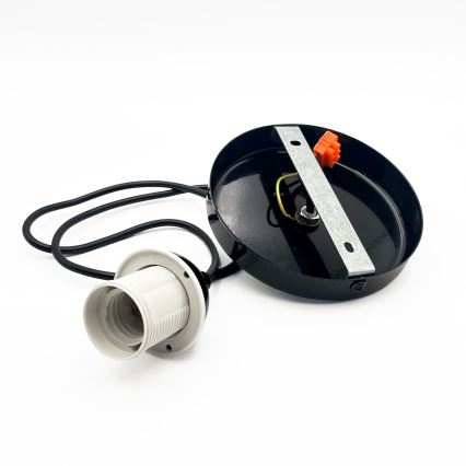 Kattokruunu johdossa HARMA 1xE27/15W/230V halkaisija 25 cm valkoinen/musta