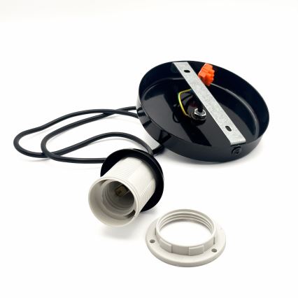 Kattokruunu johdossa HARMA 1xE27/15W/230V halkaisija 30 cm valkoinen/musta