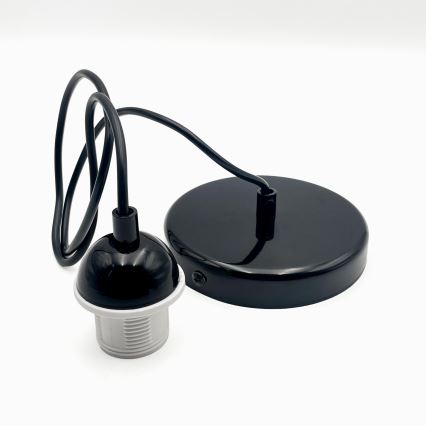 Kattokruunu johdossa HARMA 1xE27/15W/230V halkaisija 30 cm valkoinen/musta