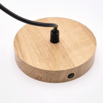 Kattokruunu johdossa HARMONY 1xE27/15W/230V halkaisija 20 cm valkoinen/tammi