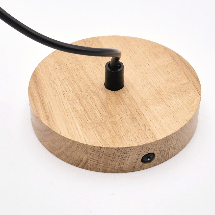 Kattokruunu johdossa HARMONY 1xE27/15W/230V halkaisija 30 cm valkoinen/tammi