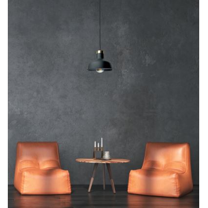 Kattokruunu johdossa HEBE 1xE27/60W/230V musta