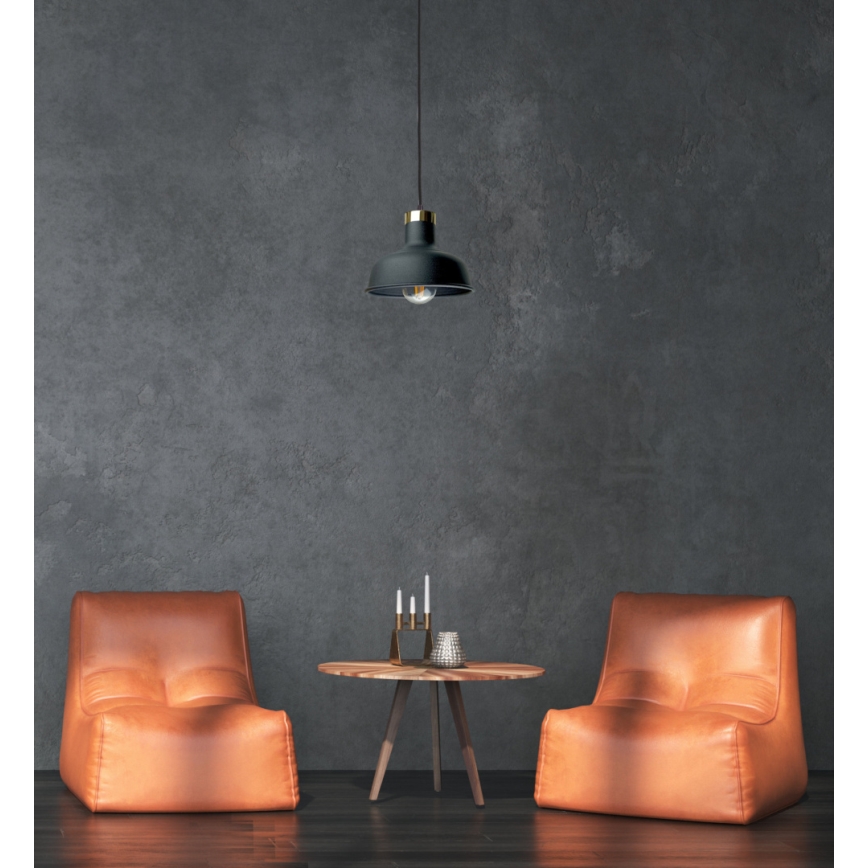 Kattokruunu johdossa HEBE 1xE27/60W/230V musta