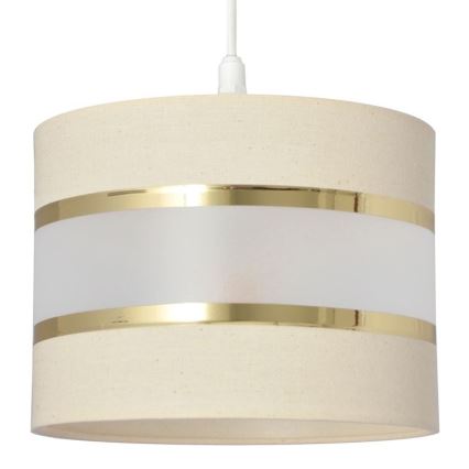 Kattokruunu johdossa HELEN 1xE27/15W/230V halkaisija 20 cm kerma/kultainen