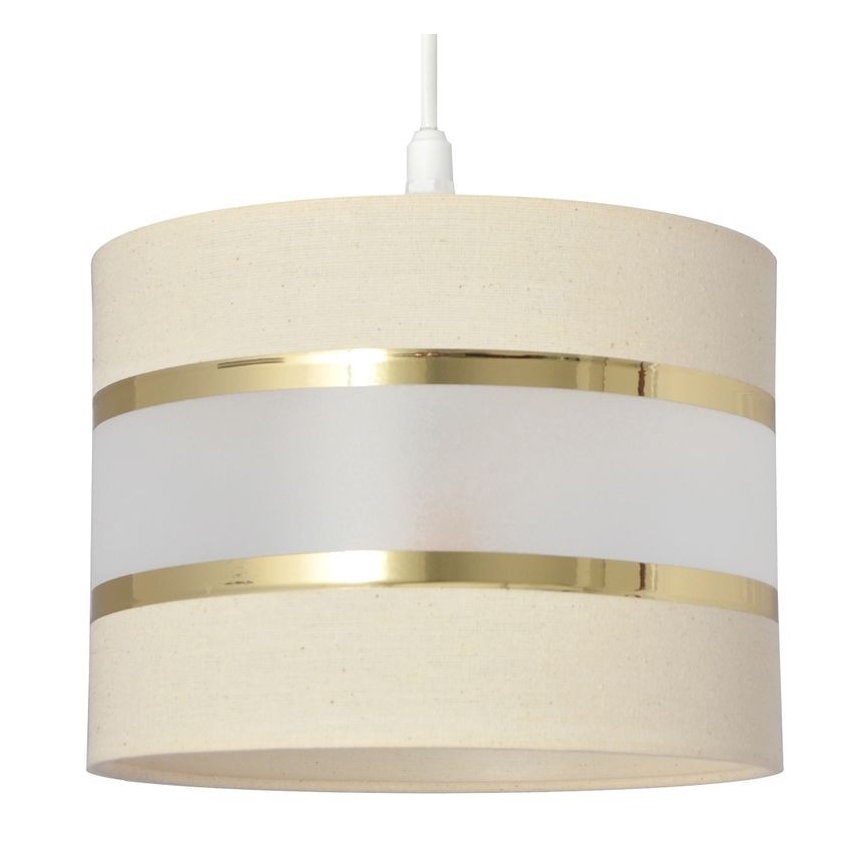 Kattokruunu johdossa HELEN 1xE27/15W/230V halkaisija 20 cm kerma/kultainen