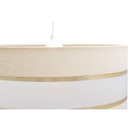 Kattokruunu johdossa HELEN 1xE27/15W/230V halkaisija 40 cm kerma/kultainen