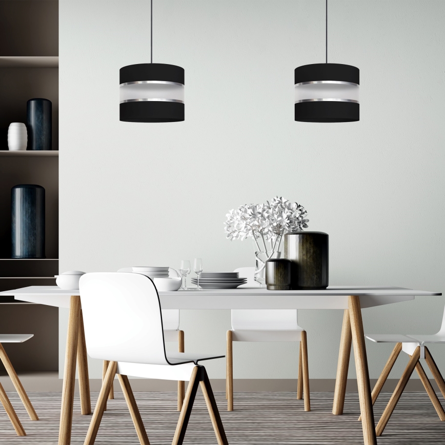 Kattokruunu johdossa HELEN 1xE27/15W/230V musta