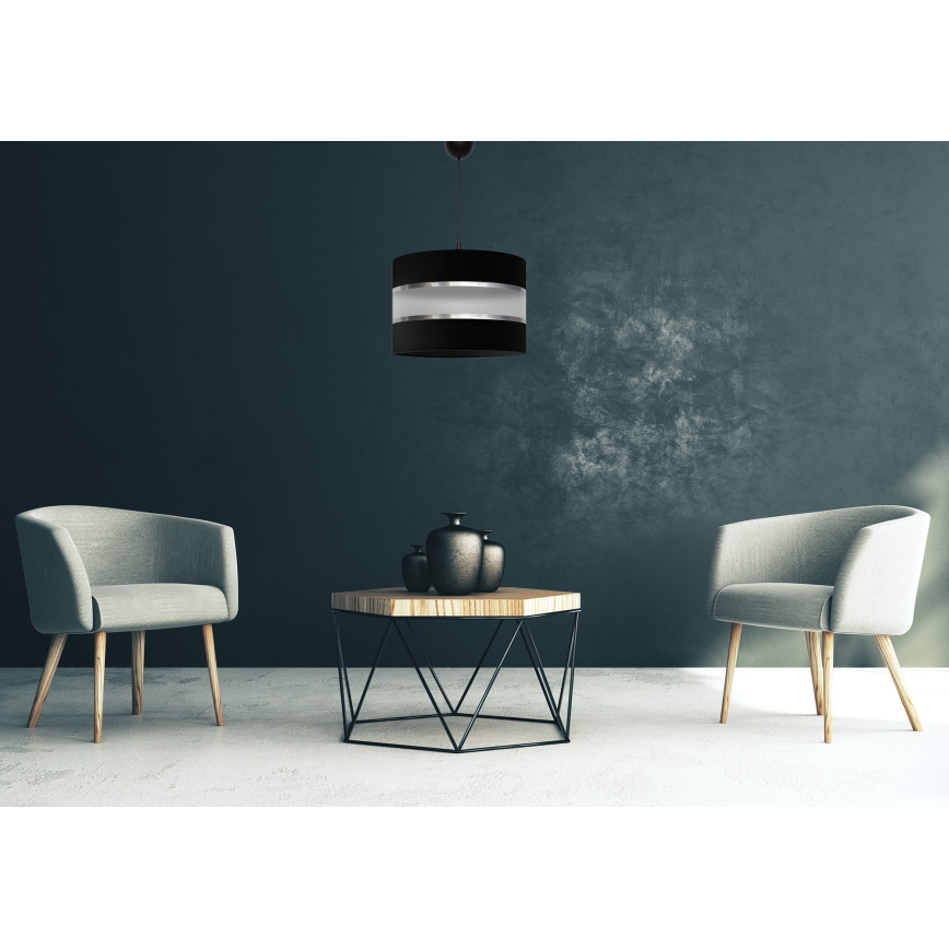 Kattokruunu johdossa HELEN 1xE27/15W/230V musta