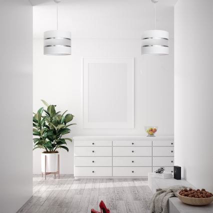 Kattokruunu johdossa HELEN 1xE27/15W/230V valkoinen