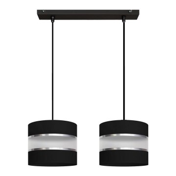 Kattokruunu johdossa HELEN 2xE27/15W/230V musta