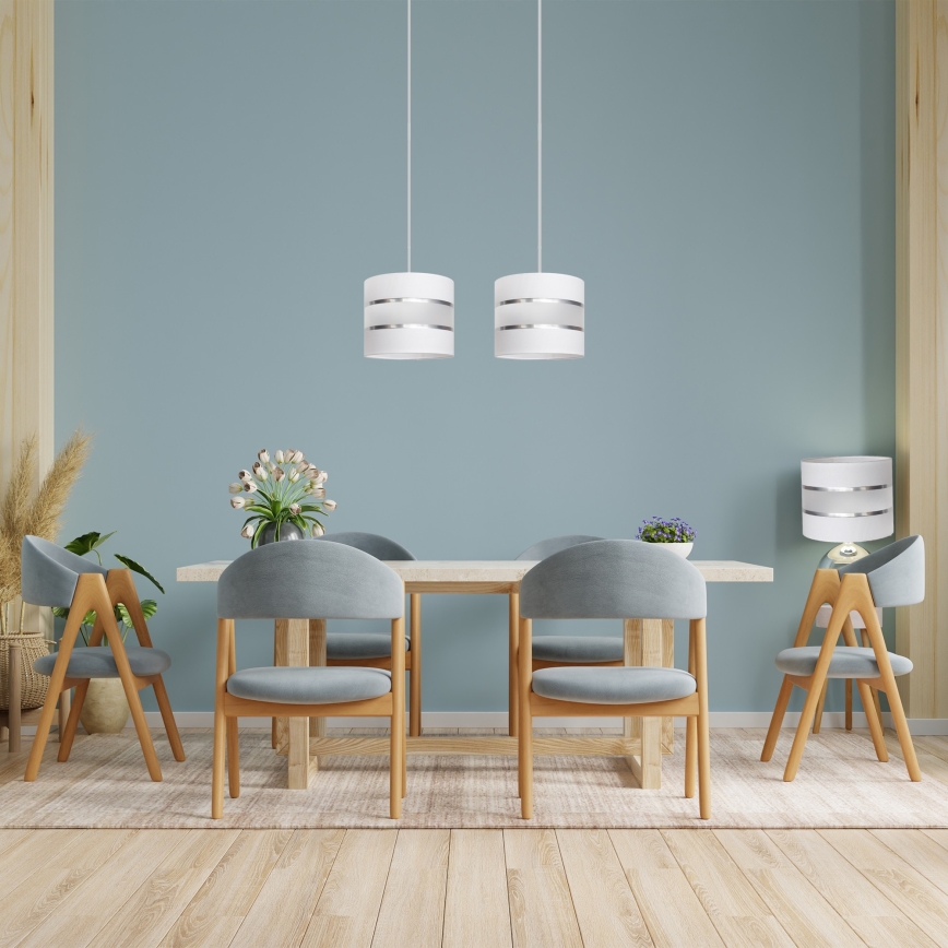 Kattokruunu johdossa HELEN 2xE27/15W/230V valkoinen