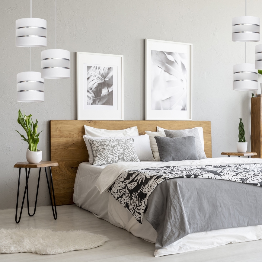 Kattokruunu johdossa HELEN 3xE27/15W/230V valkoinen