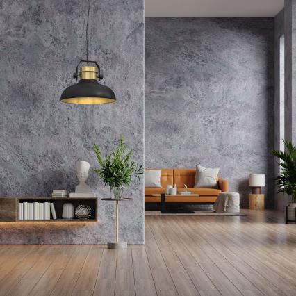 Kattokruunu johdossa HELSING 1xE27/60W/230V kultainen