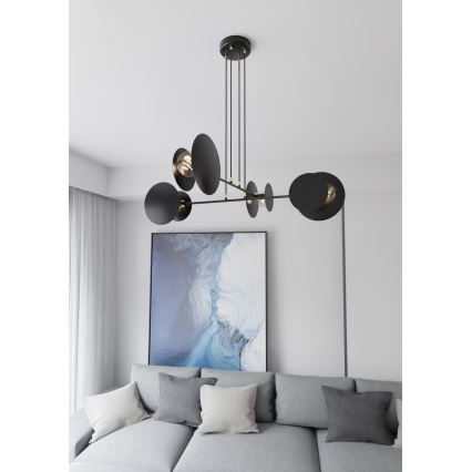 Kattokruunu johdossa IDEA 4xE27/15W/230V musta