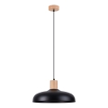Kattokruunu johdossa INDY 1xE27/15W/230V halkaisija 38 cm musta
