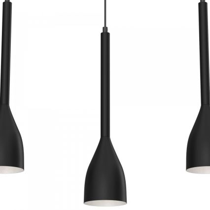 Kattokruunu johdossa ISTAPPAR 3xE27/60W/230V musta