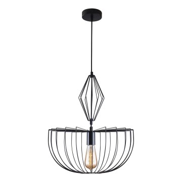 Kattokruunu johdossa JASMINA 1xE27/20W/230V halkaisija 40 cm musta