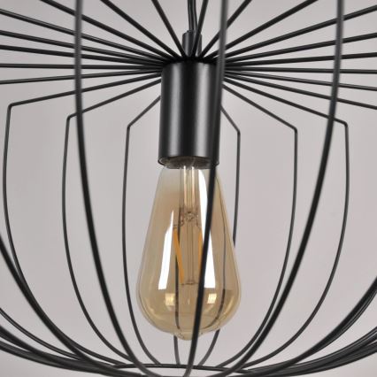 Kattokruunu johdossa JASMINA 1xE27/20W/230V halkaisija 40 cm musta