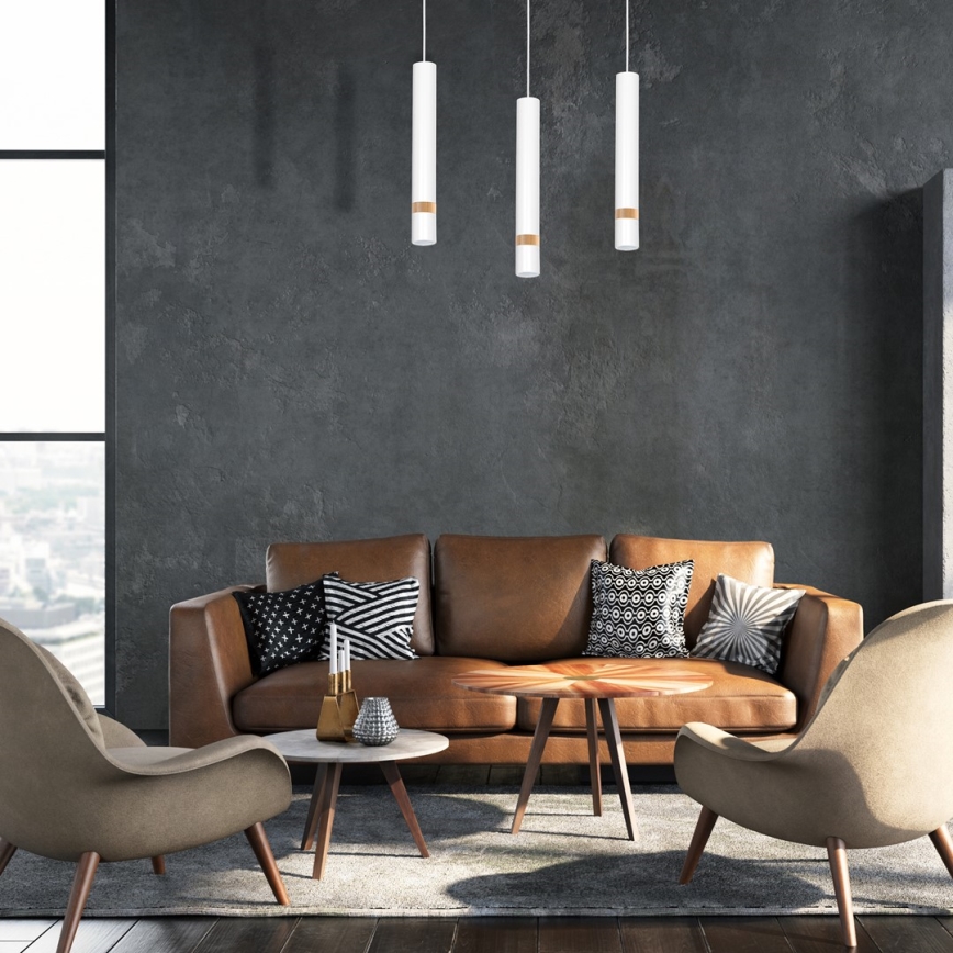 Kattokruunu johdossa JOKER WHITE WOOD 3xGU10/8W/230V