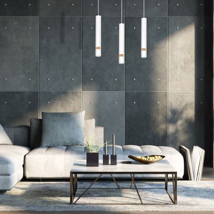 Kattokruunu johdossa JOKER WHITE WOOD 3xGU10/8W/230V