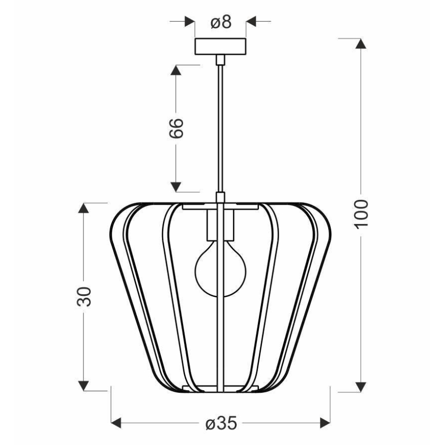 Kattokruunu johdossa JONAS 1xE27/40W/230V