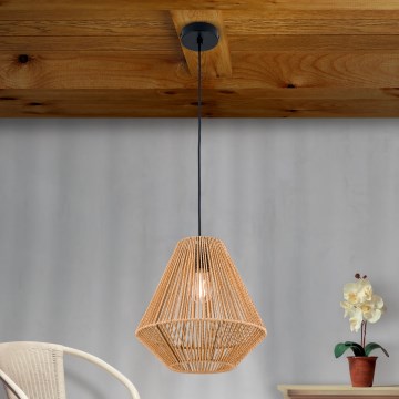 Kattokruunu johdossa JUNGLE 1xE27/40W/230V halkaisija 31 cm hemp