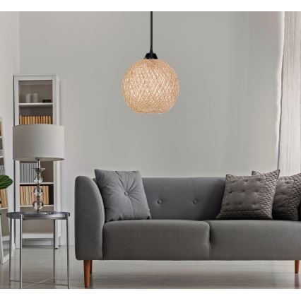 Kattokruunu johdossa JUTE 1xE27/60W/230V beige