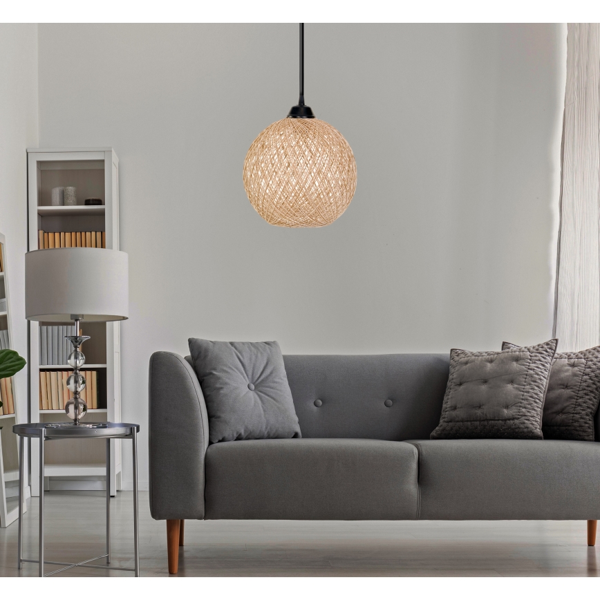 Kattokruunu johdossa JUTE 1xE27/60W/230V beige