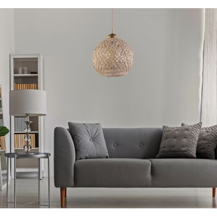 Kattokruunu johdossa JUTE 1xE27/60W/230V beige