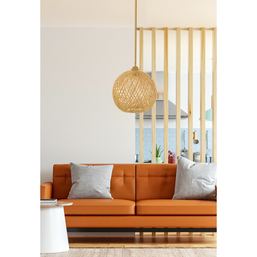 Kattokruunu johdossa JUTE 1xE27/60W/230V beige