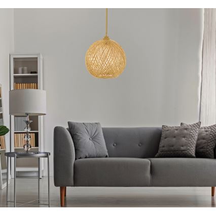 Kattokruunu johdossa JUTE 1xE27/60W/230V beige