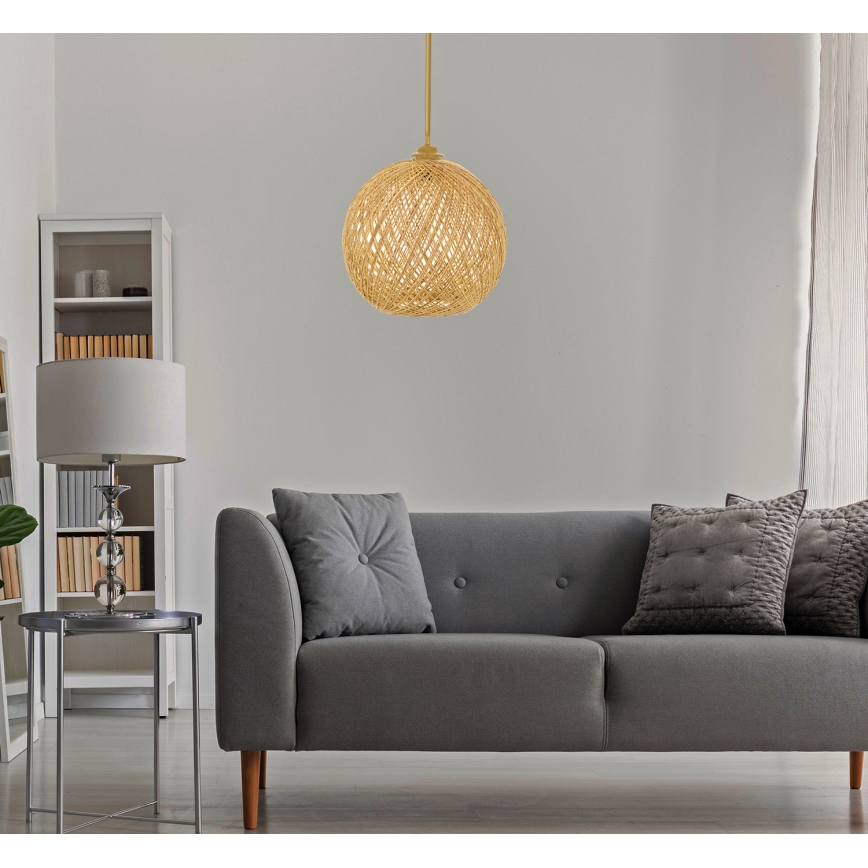 Kattokruunu johdossa JUTE 1xE27/60W/230V beige