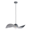 Kattokruunu johdossa KAPELLO 1xE27/60W/230V halkaisija 55 cm harmaa/hopea