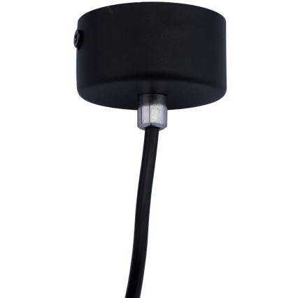 Kattokruunu johdossa KARADON 1xGU10/30W/230V 17 cm musta