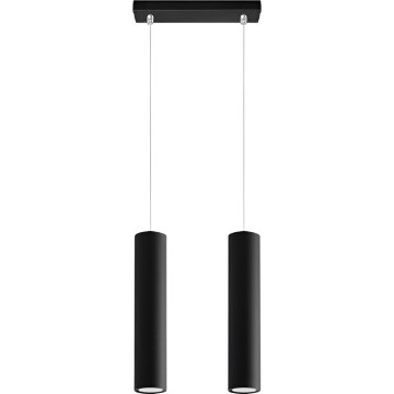 Kattokruunu johdossa KARADON 2xGU10/30W/230V musta