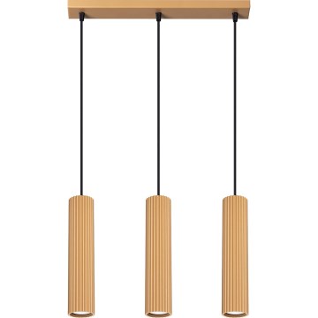 Kattokruunu johdossa KARBON 3xGU10/10W/230V kulta