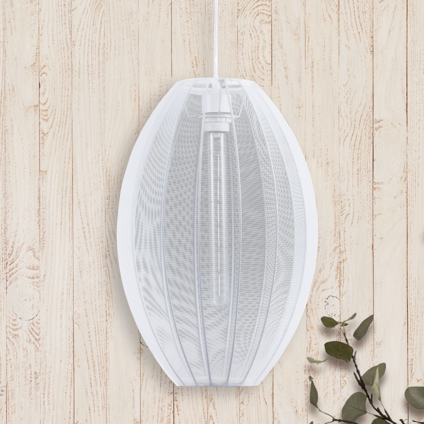 Kattokruunu johdossa KAREI 1xE27/20W/230V halkaisija 30 cm valkoinen