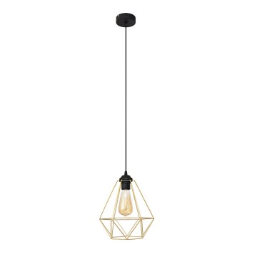 Kattokruunu johdossa KARO 1xE27/15W/230V kulta/musta