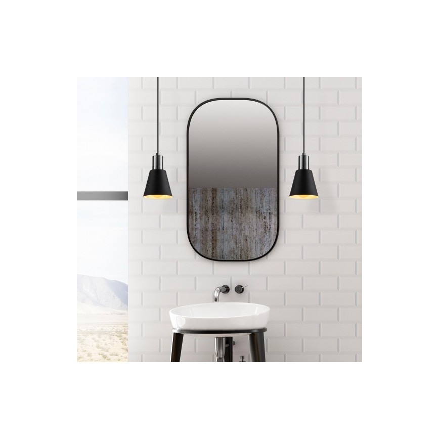 Kattokruunu johdossa KEM 1xE27/40W/230V musta