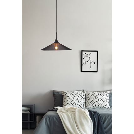 Kattokruunu johdossa KIRUNA 1xE27/40W/230V halkaisija 50 cm musta