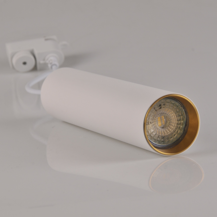 Kattokruunu johdossa kiskojärjestelmään MARIBEL 3xGU10/10W/230V + 1 m kisko systeemi valkoinen