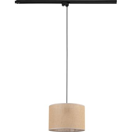 Kattokruunu johdossa 1-vaiheiselle kiskojärjestelmälle TRACER 1xE27/15W/230V halkaisija 30 cm musta/ruskea