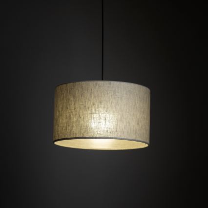 Kattokruunu johdossa 1-vaiheiselle kiskojärjestelmälle TRACER 1xE27/15W/230V halkaisija 38 cm musta/harmaa