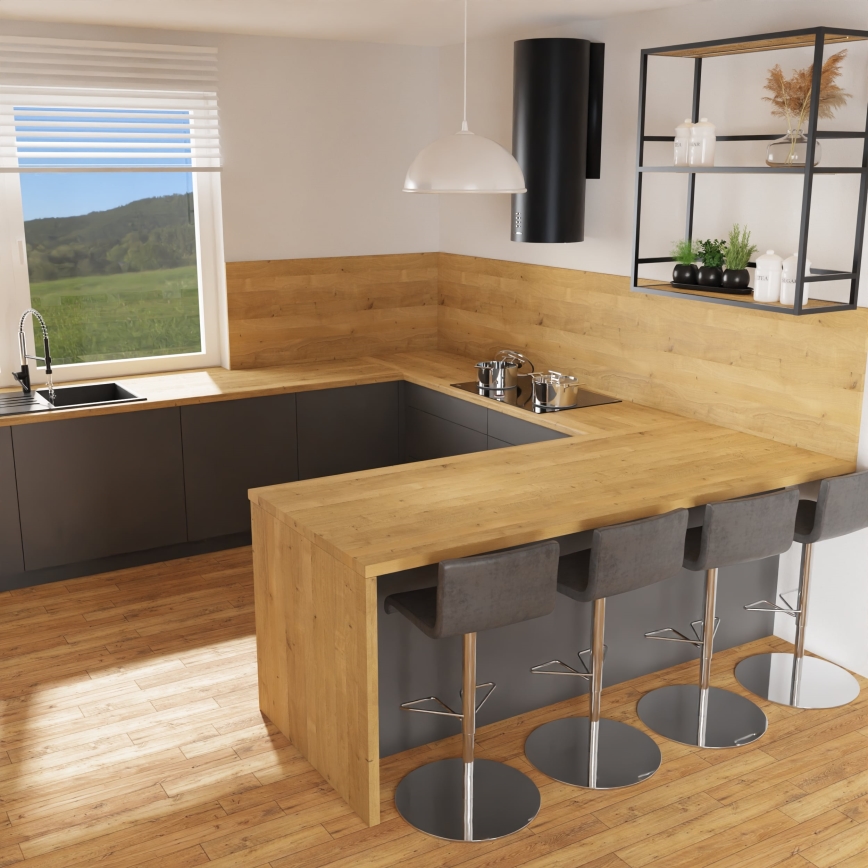 Kattokruunu johdossa KITCHEN 1xE27/15W/230V valkoinen