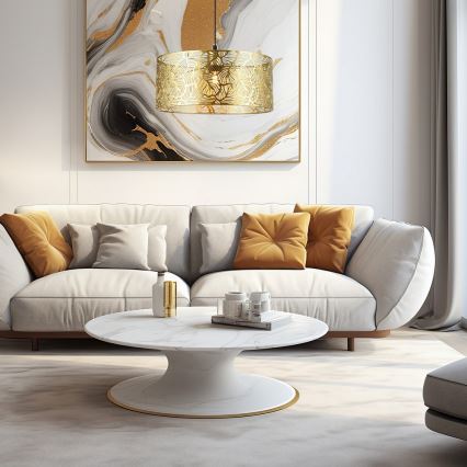 Kattokruunu johdossa KUKAT 1xE27/15W/230V kulta