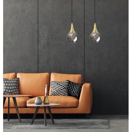 Kattokruunu johdossa LACRIMA SMOKY 2xE27/60W/230V